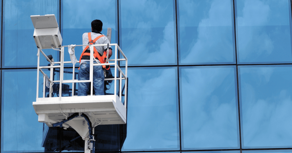 Cleaning Windows At Height