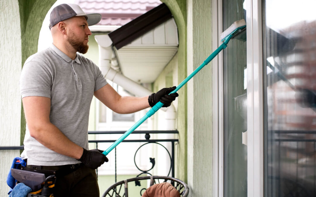 Window cleaning.